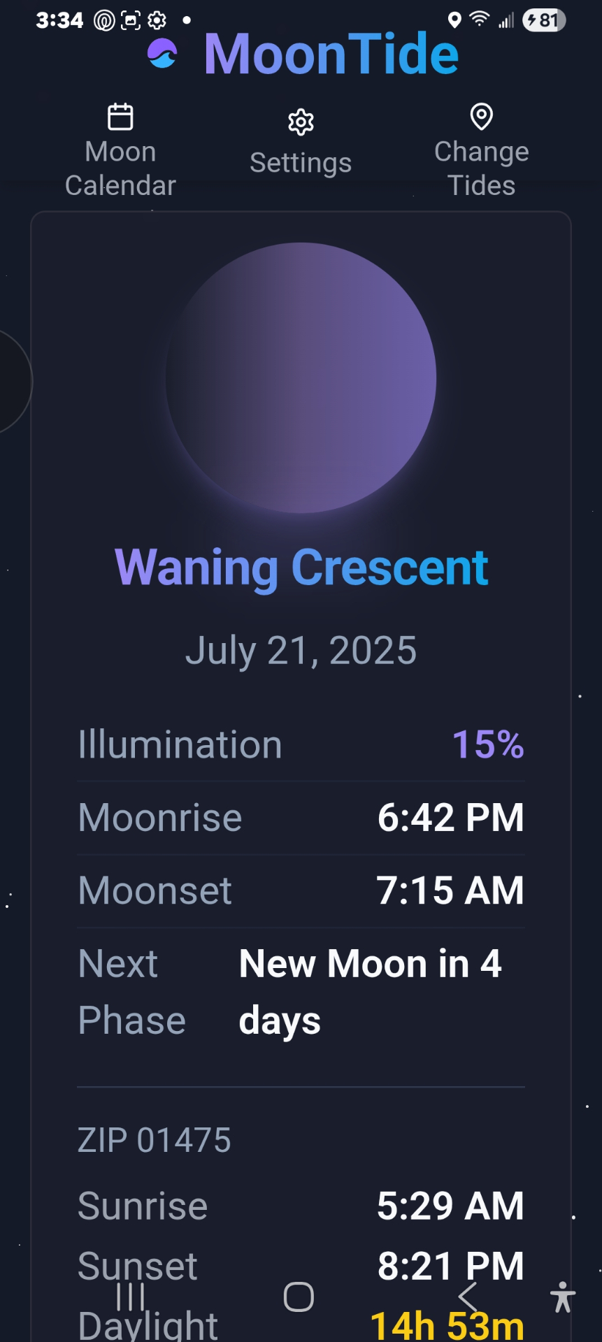 Moon Phase Tracking